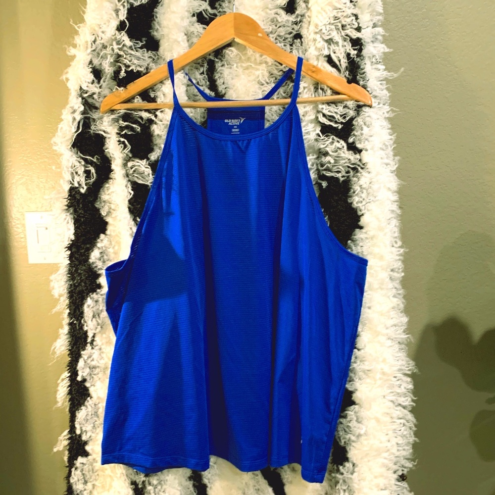Old Navy Go-Dry Cobalt Blue Yoga Tank Top XXL